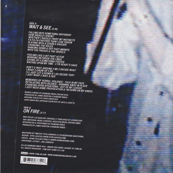 Diamond Rings : Wait & See (7", Single, Ltd)