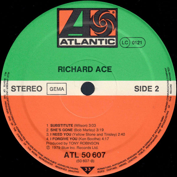 Richard Ace : Richard Ace (LP, Album)