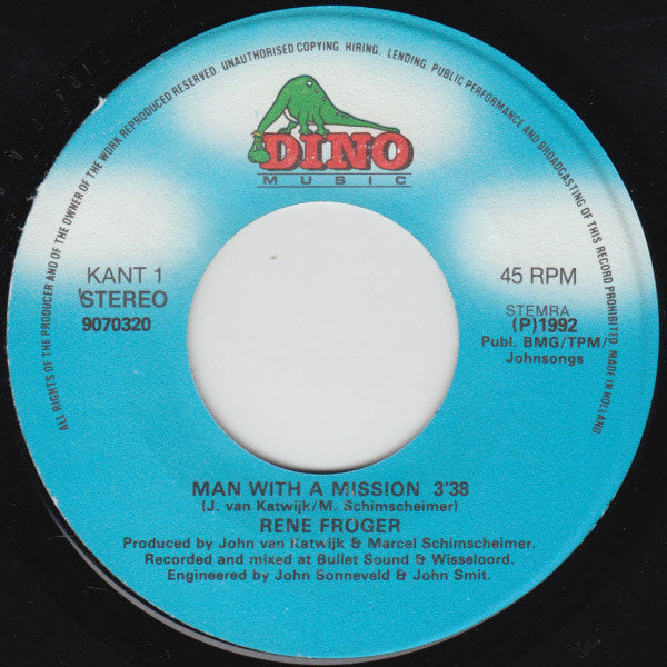René Froger : Man With A Mission (Energy 'Elite' Mix) (7", Single)