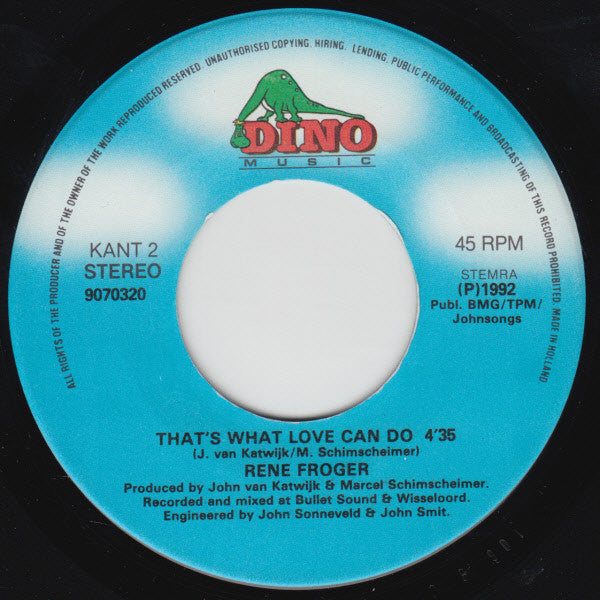 René Froger : Man With A Mission (Energy 'Elite' Mix) (7", Single)