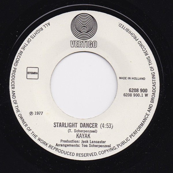 Kayak : Starlight Dancer (7", Single)
