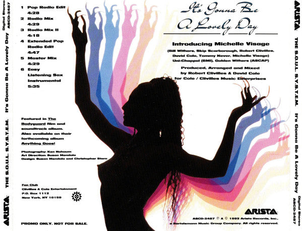 The S.O.U.L. S.Y.S.T.E.M. Introducing Michelle Visage : It's Gonna Be A Lovely Day (CD, Maxi, Promo)