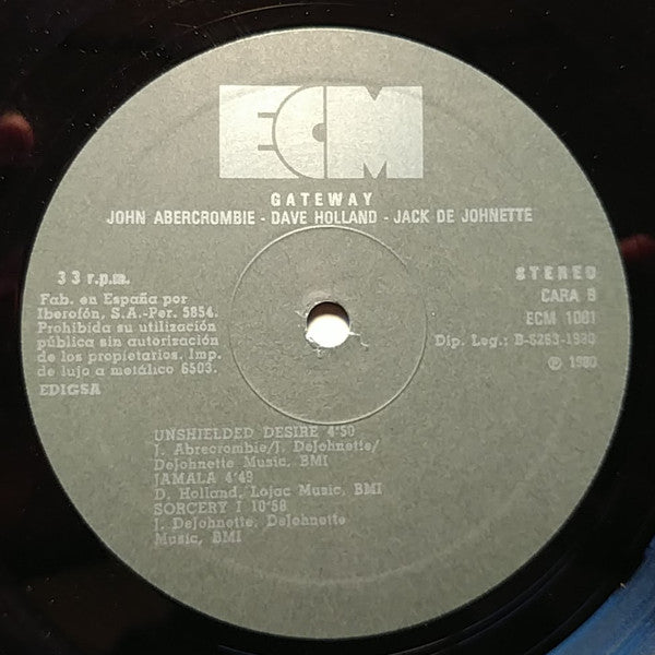 John Abercrombie, Dave Holland, Jack DeJohnette : Gateway (LP, Album)