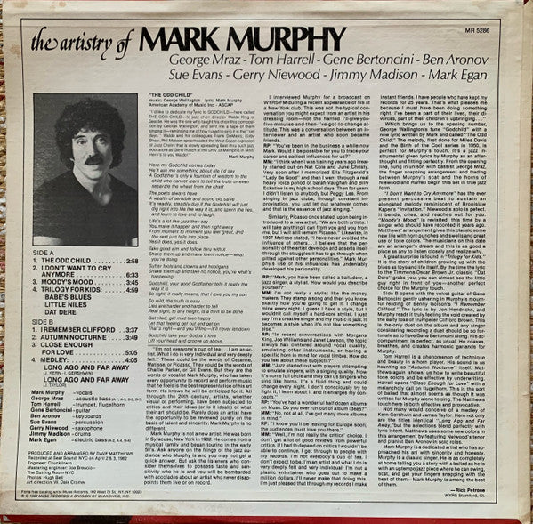 Mark Murphy : The Artistry Of Mark Murphy (LP, Promo)