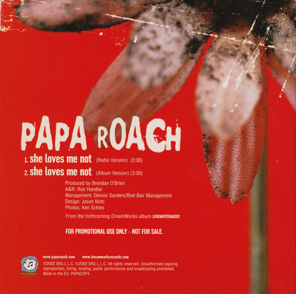 Papa Roach : She Loves Me Not (CD, Single, Promo)