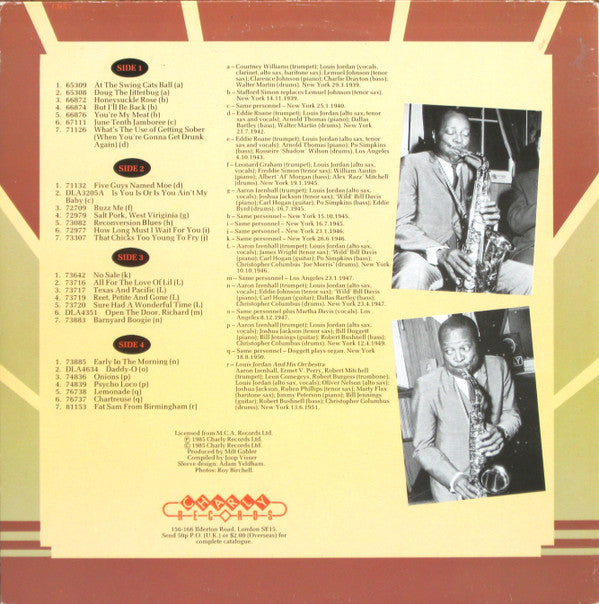 Louis Jordan And His Timpany Five* : Jivin' With Jordan (2xLP, Comp)