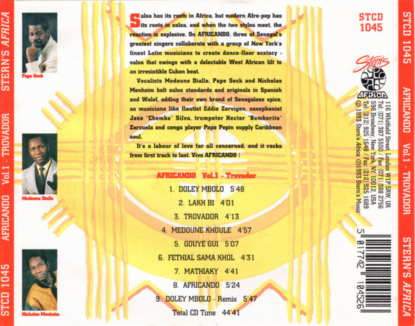 Africando : Vol. 1 - Trovador (CD, Album)