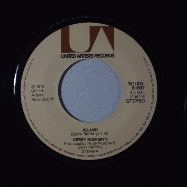 Gerry Rafferty : Right Down The Line (7", Single)