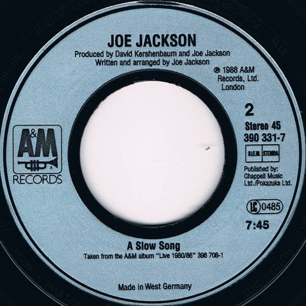 Joe Jackson : Is She Really Going Out With Him? (A Cappella Version) (7", Single, 4:1)