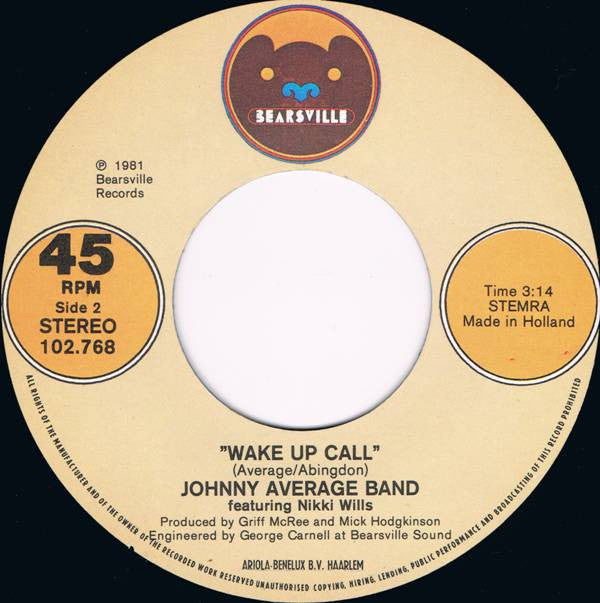 Johnny Average Band : Ch Ch Cherie (7")