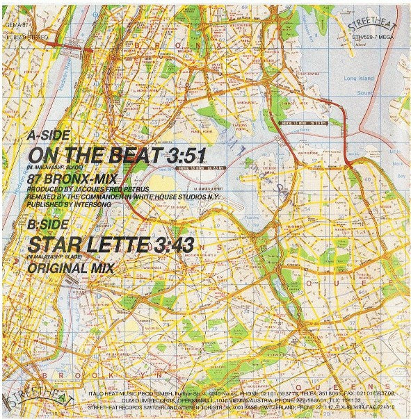The Brooklyn, Bronx & Queens Band : On The Beat (87 Bronx Mix) (7")