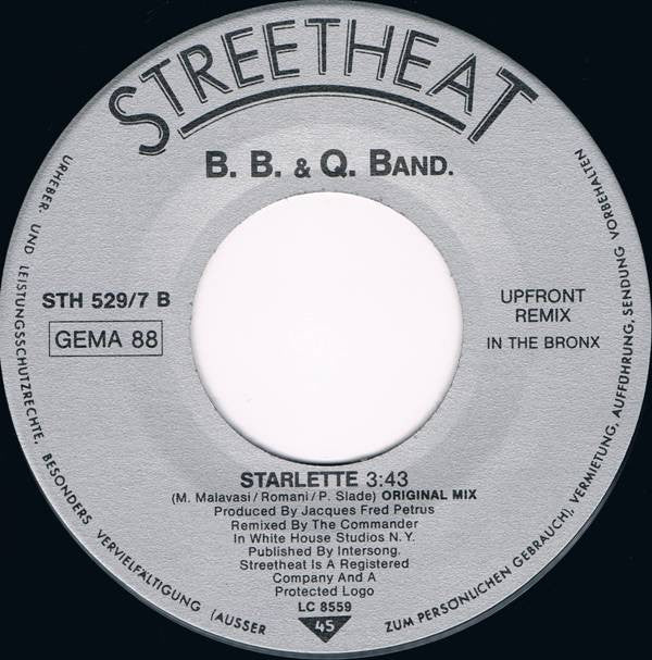 The Brooklyn, Bronx & Queens Band : On The Beat (87 Bronx Mix) (7")