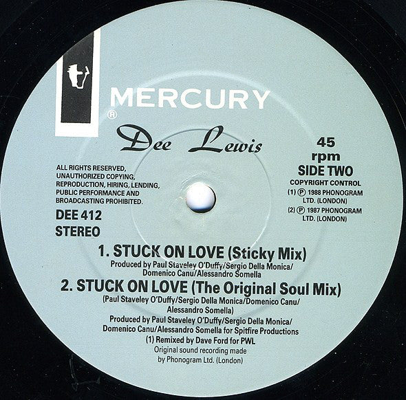 Dee Lewis : Stuck On Love (12", Single)