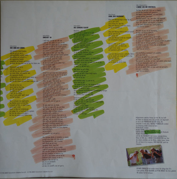 Wolfgang Ambros, Die No. 1 Vom Wienerwald : Der Sinn Des Lebens (LP, Album)