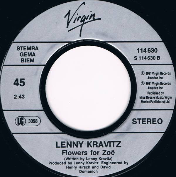 Lenny Kravitz : Fields Of Joy (7", Single)