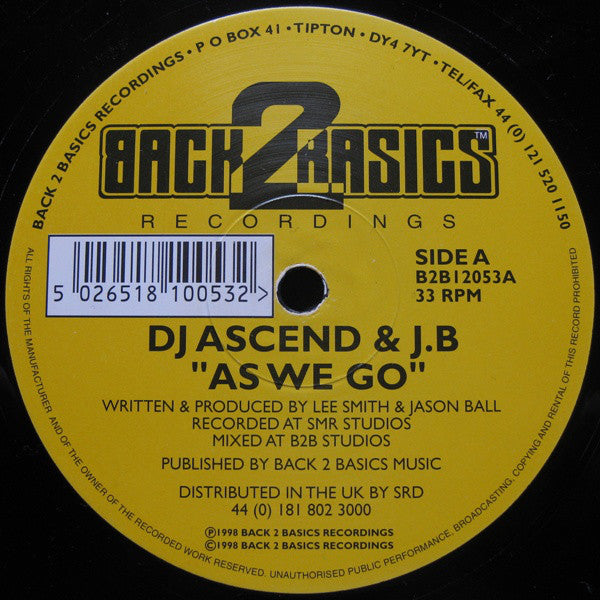 DJ Ascend & J.B* : As We Go / Ladies & Gentlemen (12")