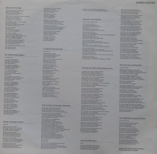 Konstantin Wecker : Das Macht Mir Mut (LP, Album)