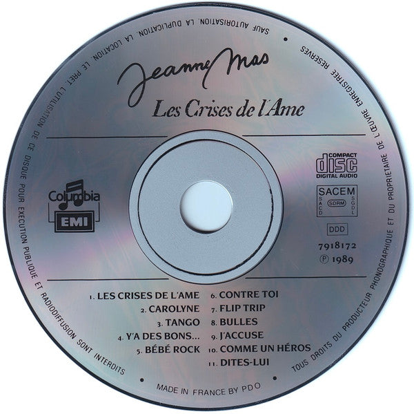Jeanne Mas : Les Crises De L'ame (CD, Album)