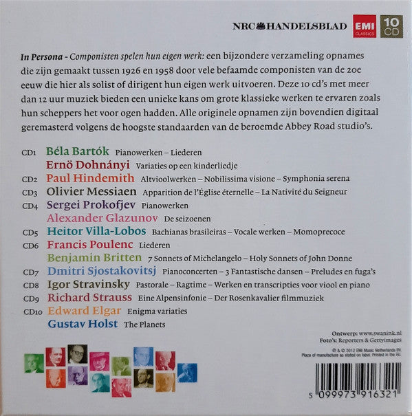 Various : In Persona- Componisten Spelen Hun Eigen Werk (10xCD, Comp, Mono)
