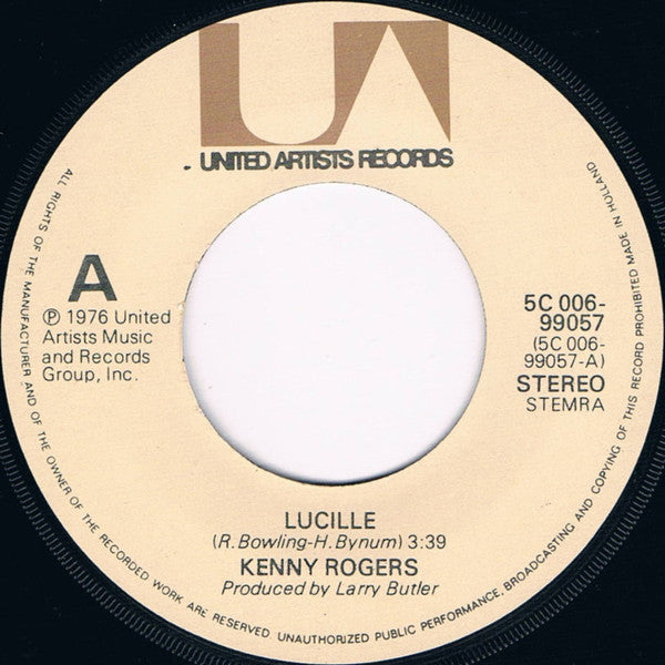 Kenny Rogers : Lucille (7", Single)