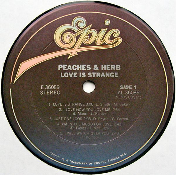 Peaches & Herb : Love Is Strange (LP, Comp, Pit)