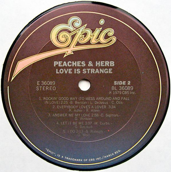 Peaches & Herb : Love Is Strange (LP, Comp, Pit)