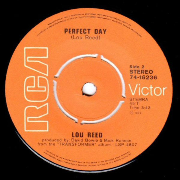 Lou Reed : Walk On The Wild Side (7", Single)