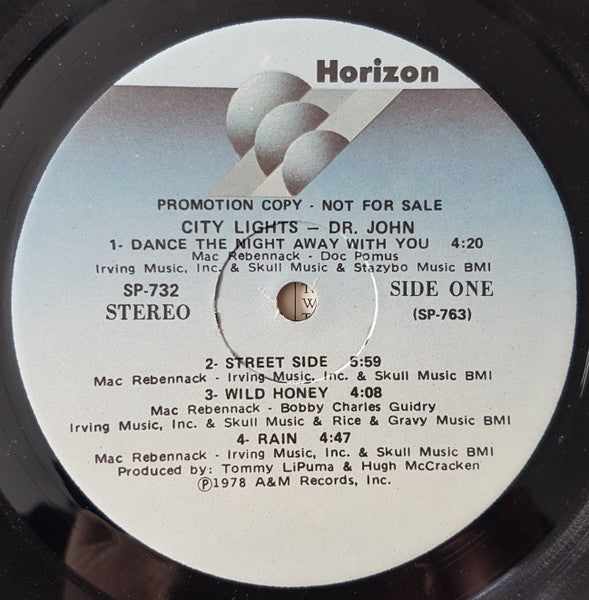 Dr. John : City Lights (LP, Album, Promo)