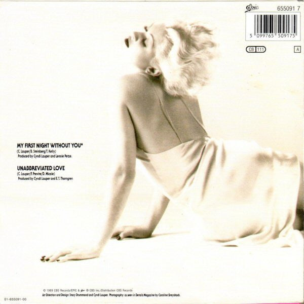 Cyndi Lauper : My First Night Without You (7", Single)