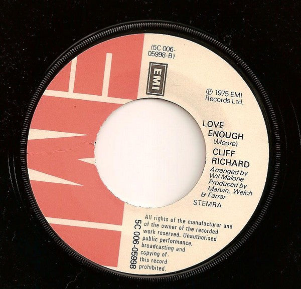 Cliff Richard : Miss You Nights (7", Single)