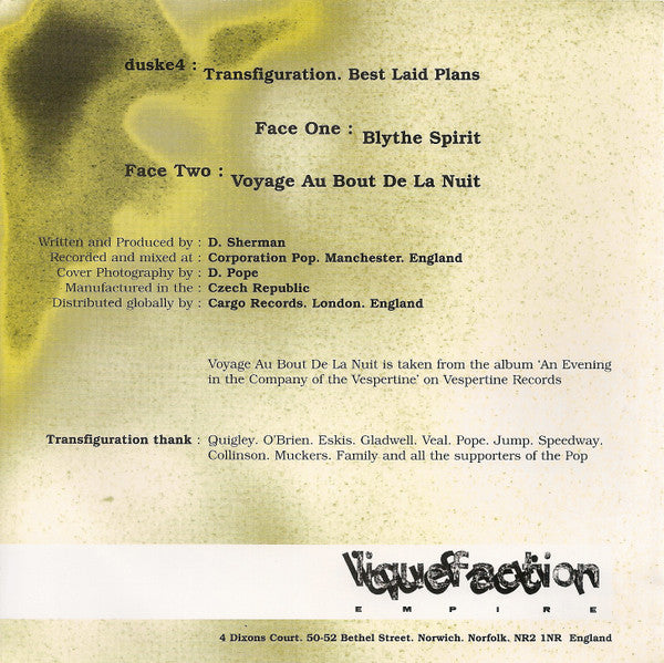 Transfiguration (2) : Best Laid Plans (7")