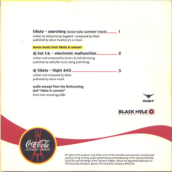 DJ Tiësto : The Coca-Cola Summer Track (CD, Maxi)