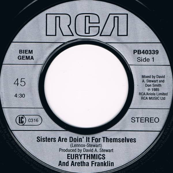 Eurythmics And Aretha Franklin : Sisters Are Doin' It For Themselves (7", Single)