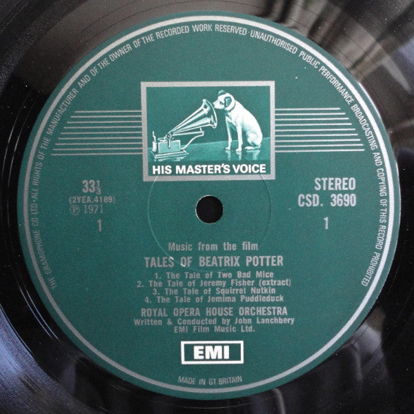 Orchestra Of The Royal Opera House, Covent Garden Conducted By John Lanchbery : Music From The Film Tales Of Beatrix Potter (LP)
