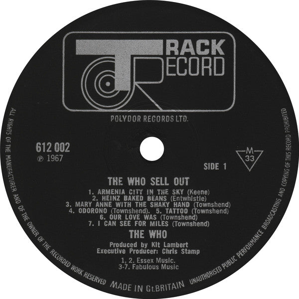The Who : The Who Sell Out (LP, Album, Mono)