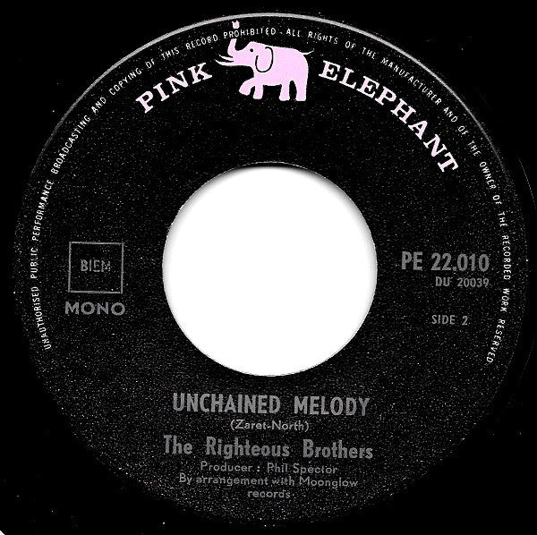 The Righteous Brothers : You've Lost That Loving Feeling / Unchained Melody (7", Single, Mono, RE)