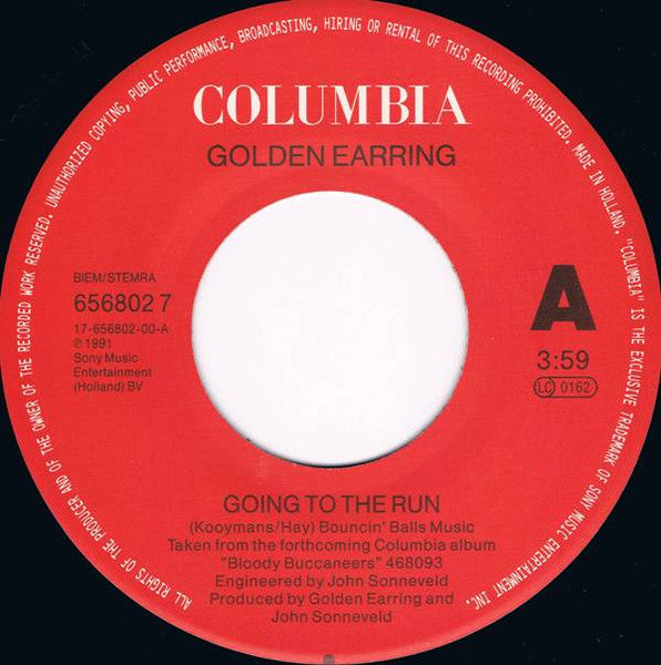 Golden Earring : Going To The Run (7", Single)