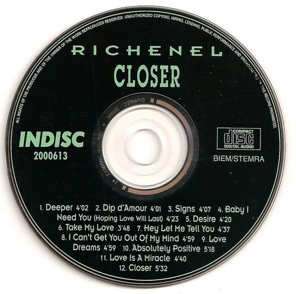 Richenel : Closer (CD, Album)