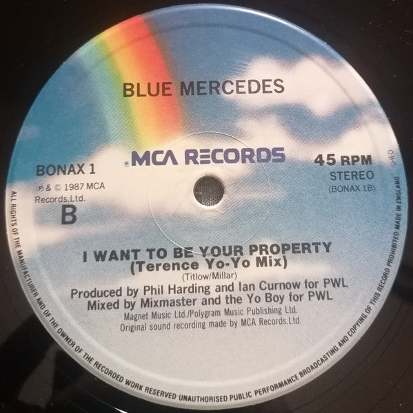 Blue Mercedes : I Want To Be Your Property (12")