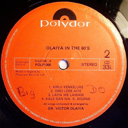 Victor Olaiya : Olaiya In The 60's (LP, Album)