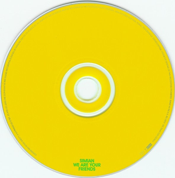 Simian : We Are Your Friends (CD, Album)