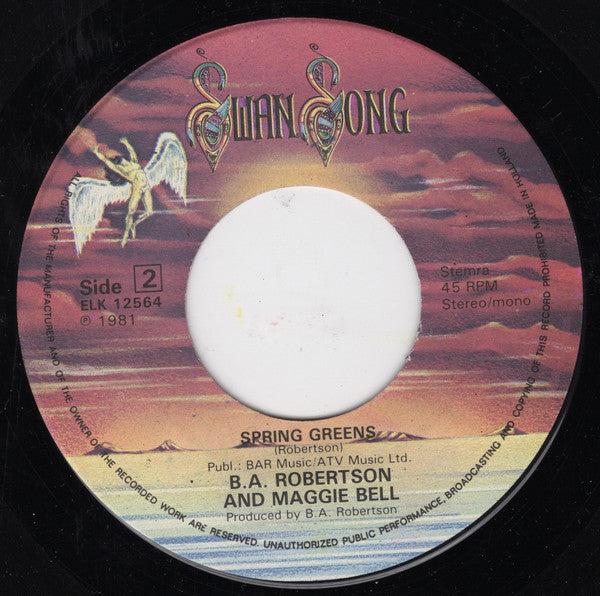 B. A. Robertson & Maggie Bell : Hold Me (7", Single)