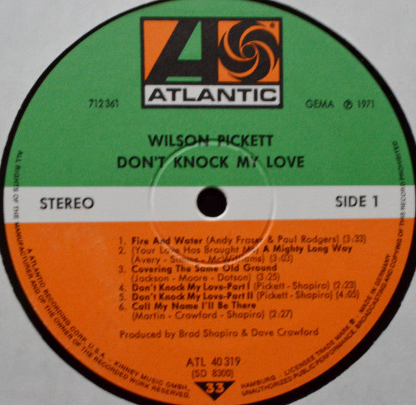 Wilson Pickett : Don't Knock My Love (LP, Album)