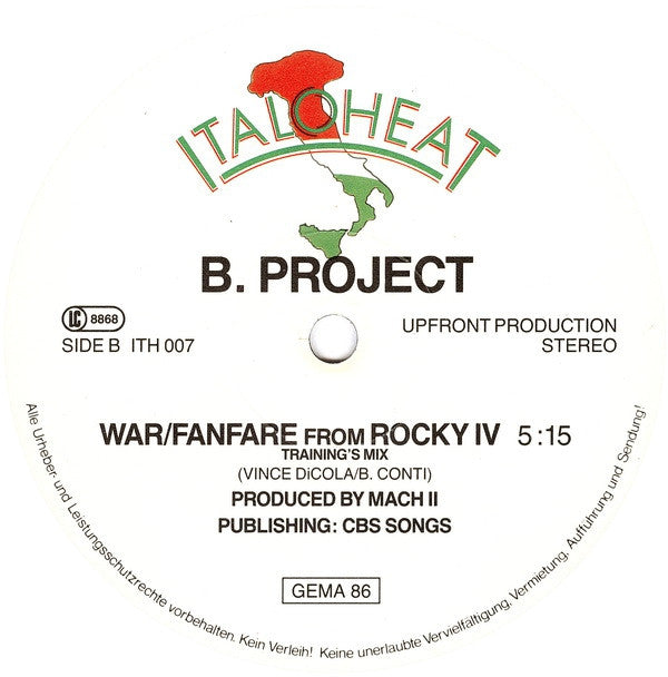 B. Project : Theme From Rocky IV (12")