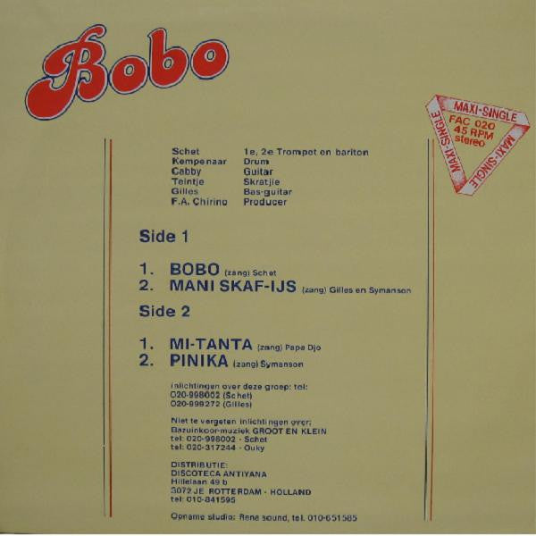 Felis Chirino Presents The Django Boys : Bobo (12", Maxi)