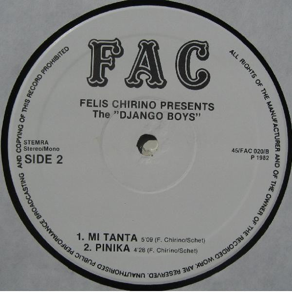 Felis Chirino Presents The Django Boys : Bobo (12", Maxi)