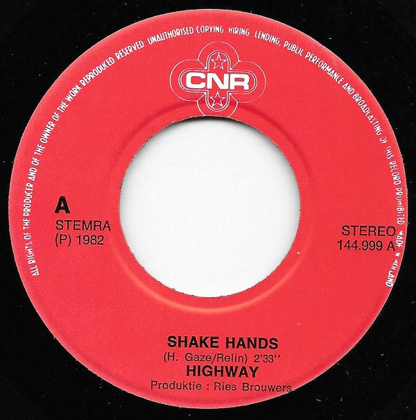 Highway (3) : Shake Hands (7", Single)