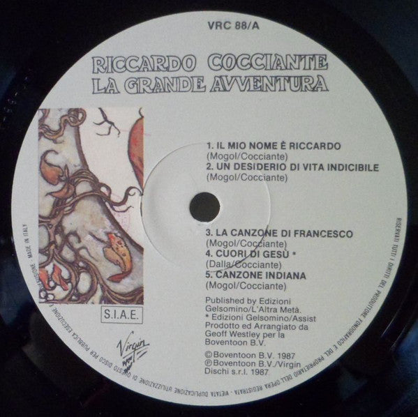 Riccardo Cocciante : La Grande Avventura (LP, Album)
