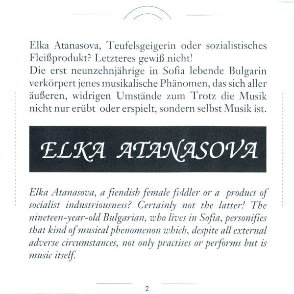 Elka Atanasova : Winds Of The Rhodopes (CD, Album)