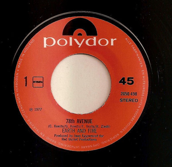 Earth & Fire* : 7 8th Avenue (7", Single)